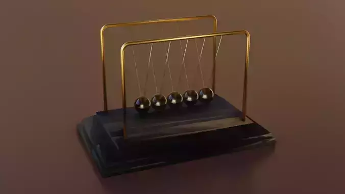 Newtons Cradle Balls Animated 3D model