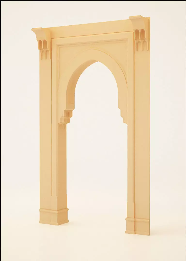 Islamic Ornamental Arch 3D model_0