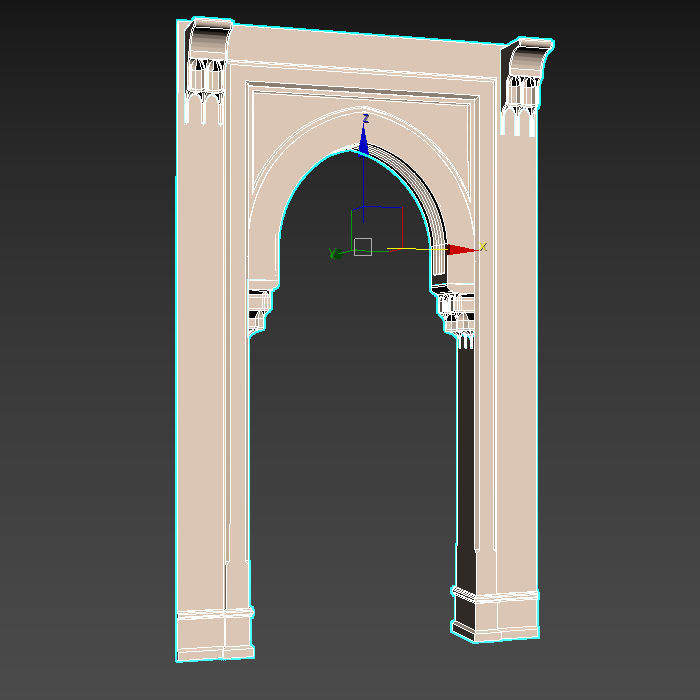 Islamic Ornamental Arch 3D model_4