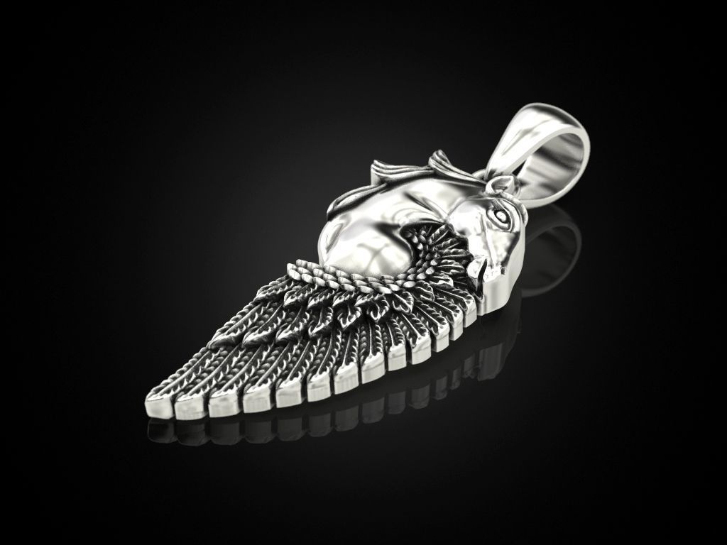 Pegasus Pendant 3D print model_2