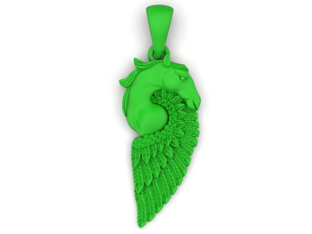 Pegasus Pendant 3D print model_5
