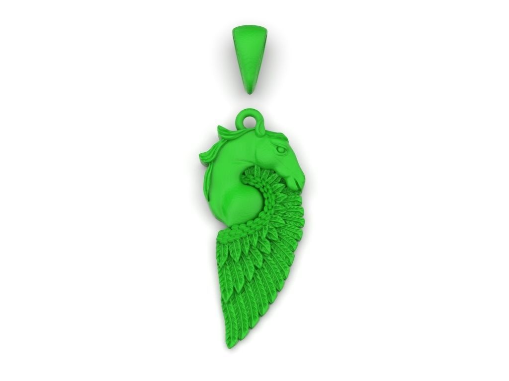 Pegasus Pendant 3D print model_6