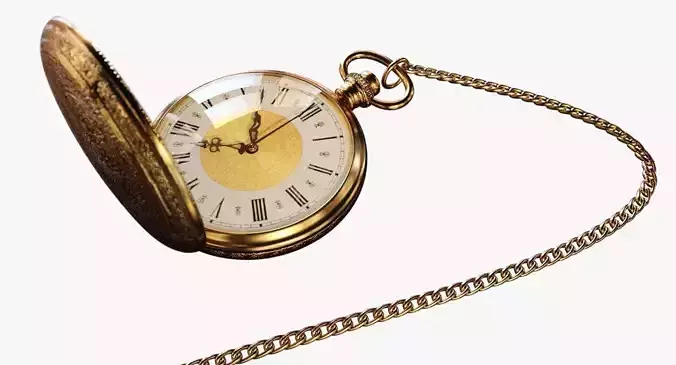 Pocket-Clock gold pocket watch on chain