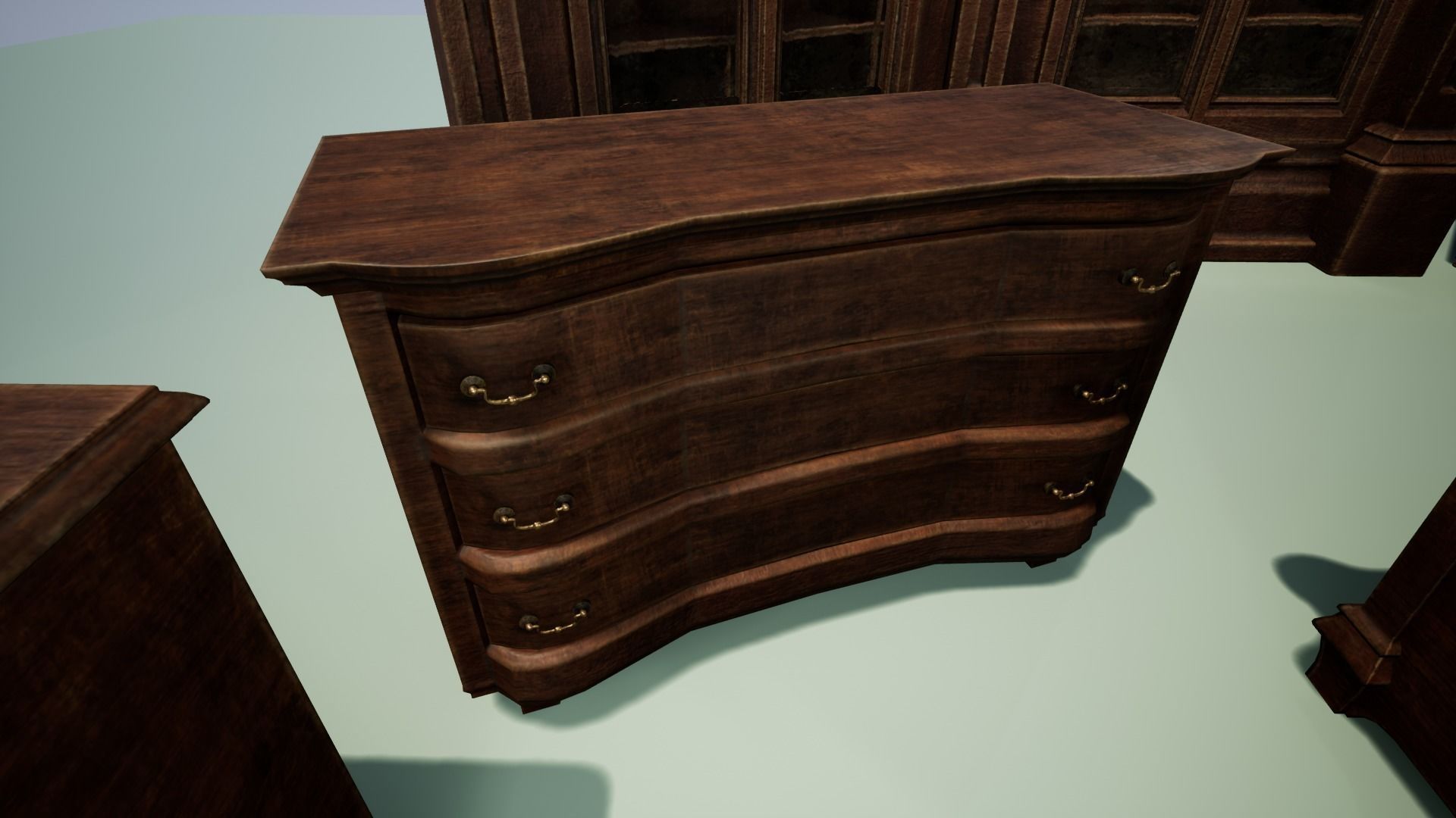 Vintage Furniture Low-poly 3D model_9