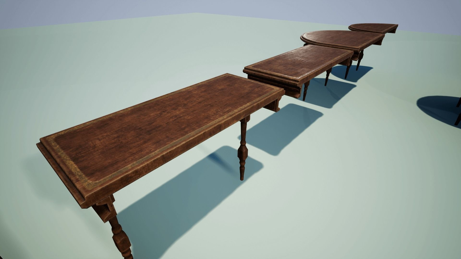 Vintage Furniture Low-poly 3D model_8