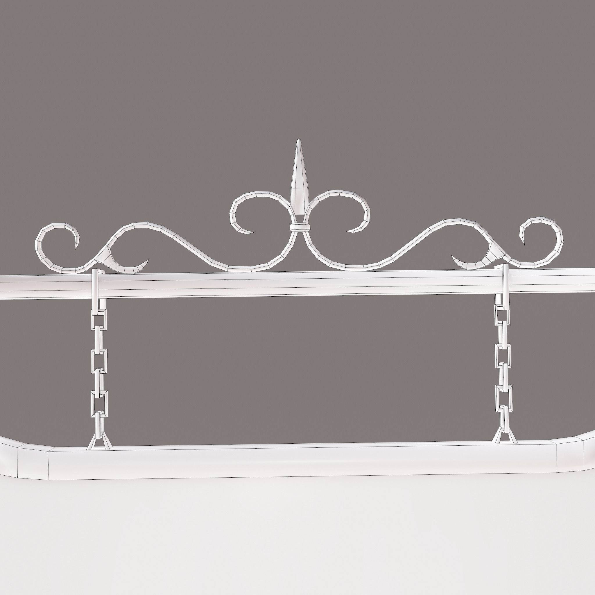 Medieval Wooden Tavern Sign Low-poly 3D model_29