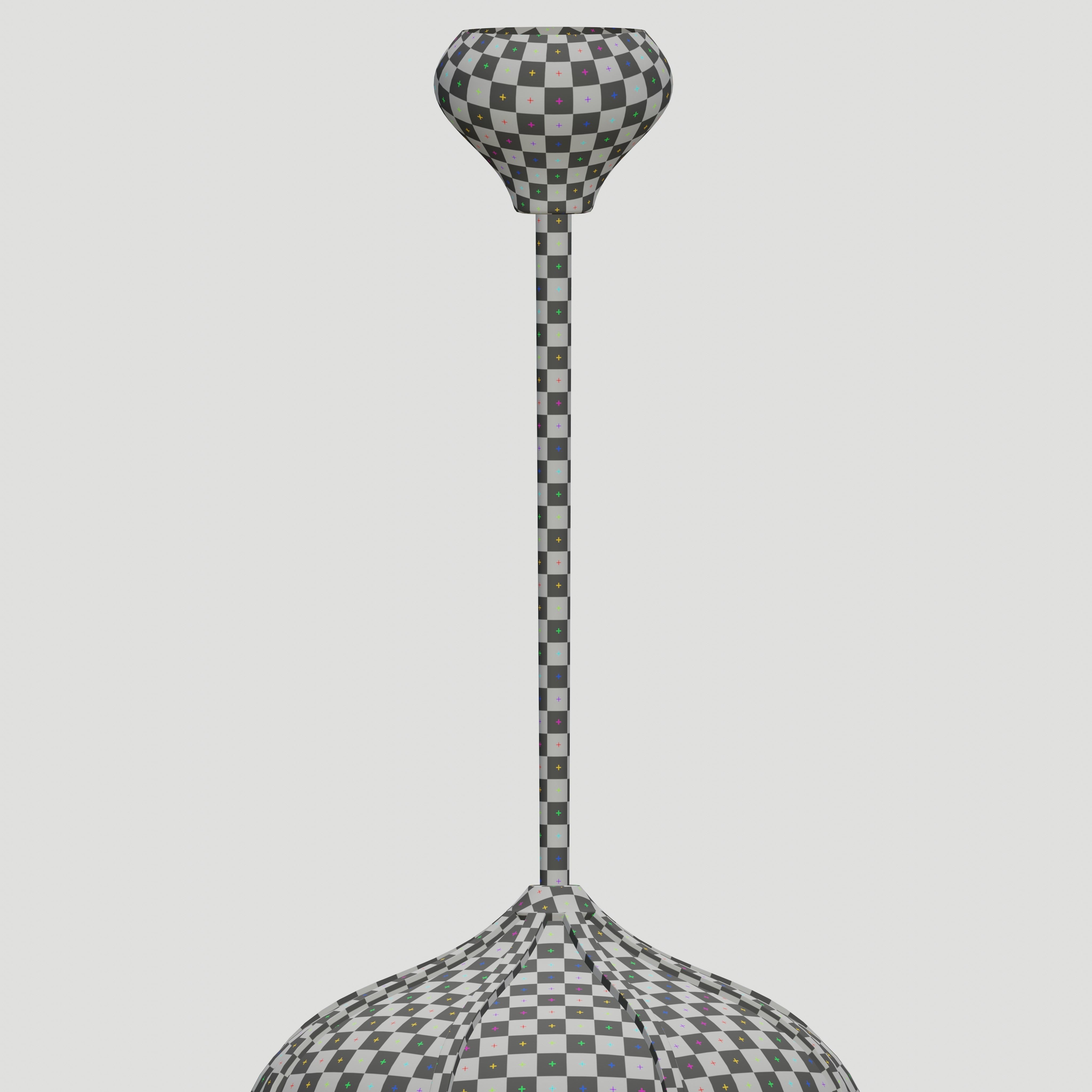 Moroccan round pendants glass lamp 3D model_13