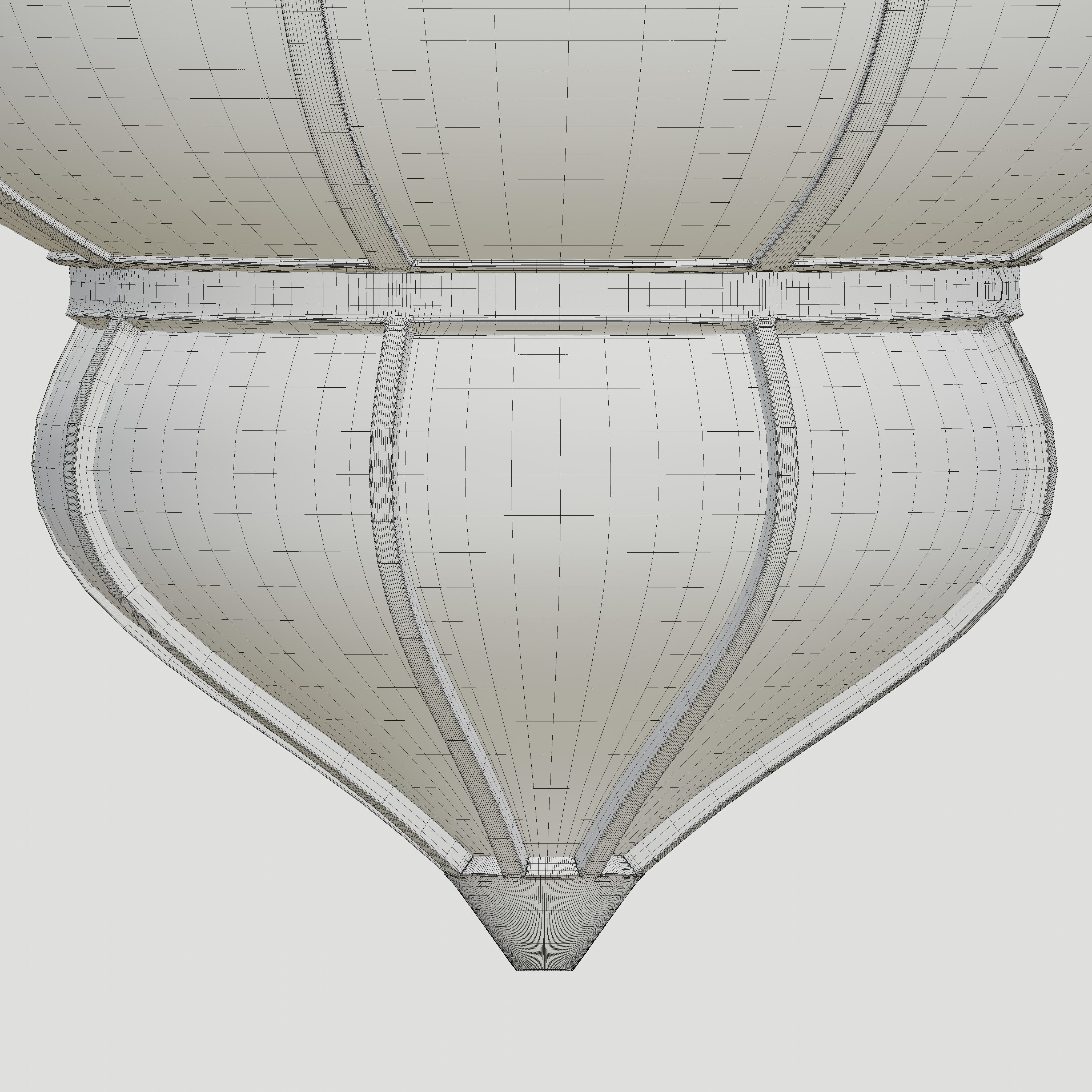 Moroccan round pendants glass lamp 3D model_11