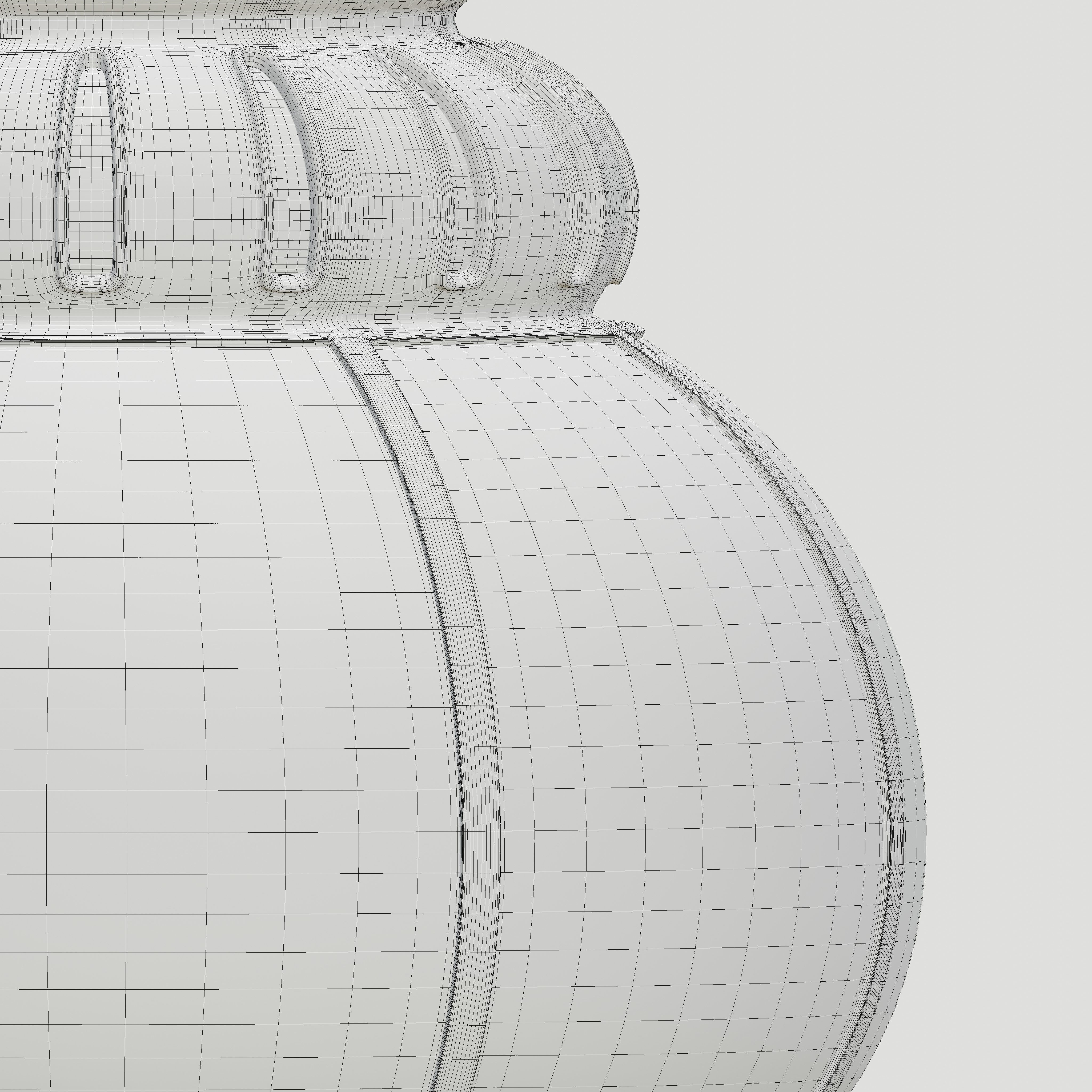 Moroccan round pendants glass lamp 3D model_10