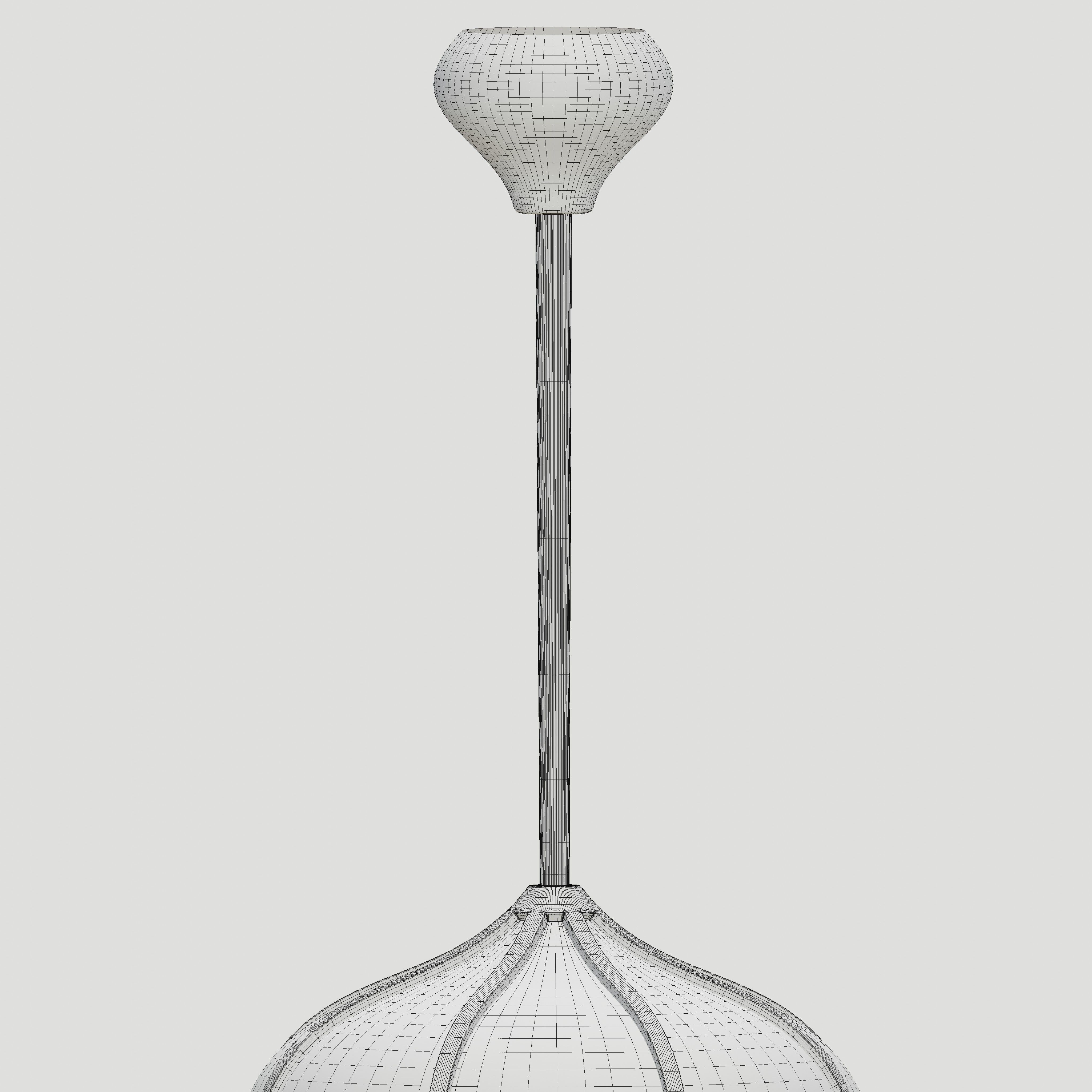 Moroccan round pendants glass lamp 3D model_9
