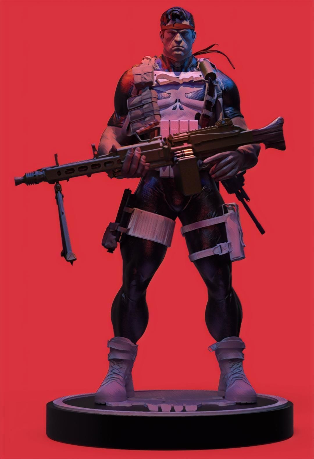 The Punisher Armory Fan Art Statue 3D print model_36