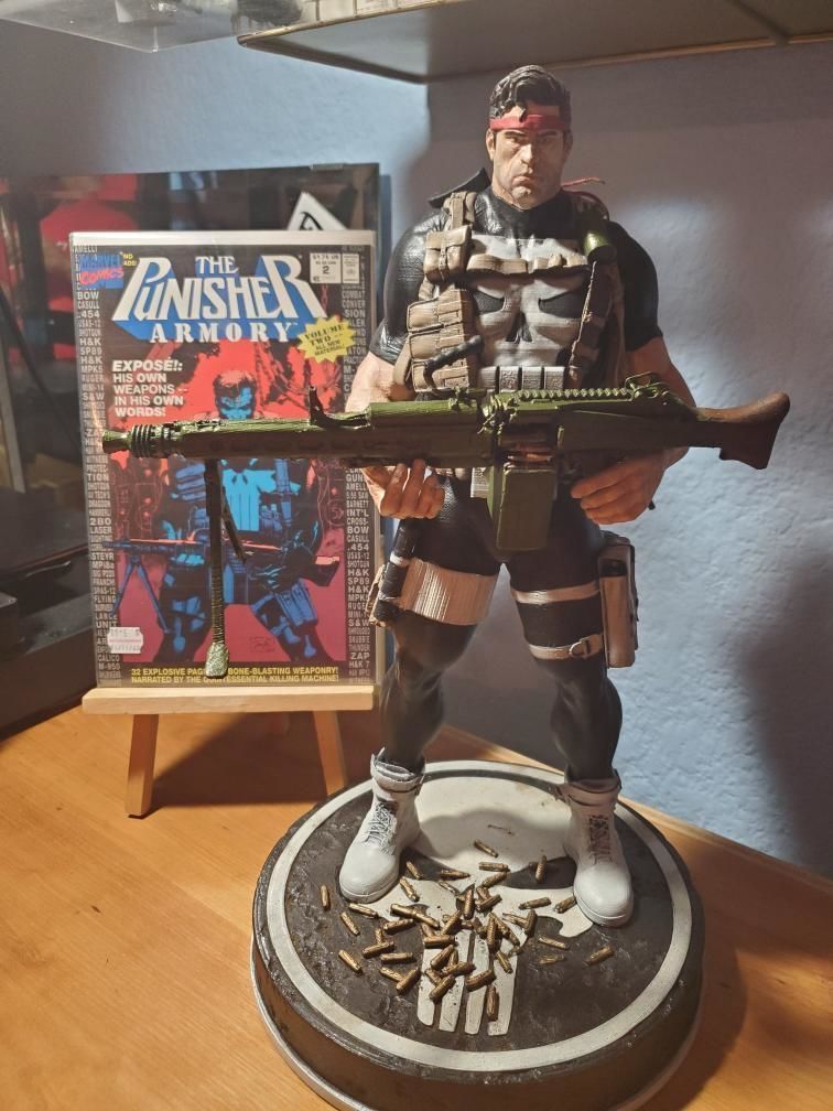 The Punisher Armory Fan Art Statue 3D print model_2