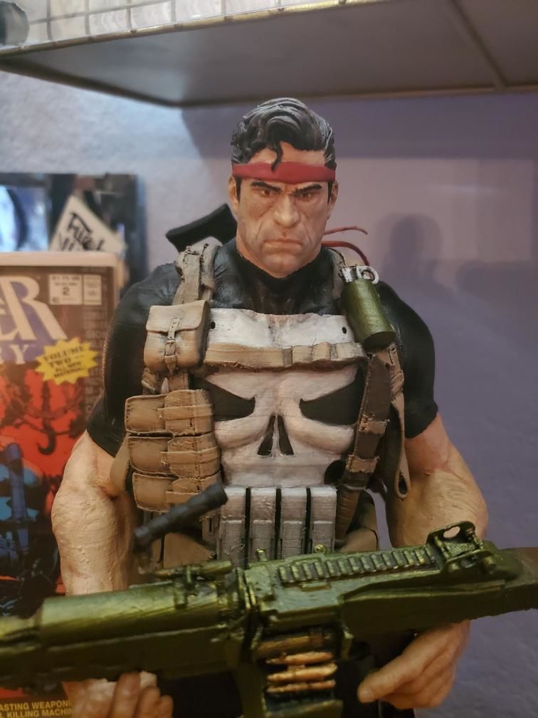 The Punisher Armory Fan Art Statue 3D print model_32