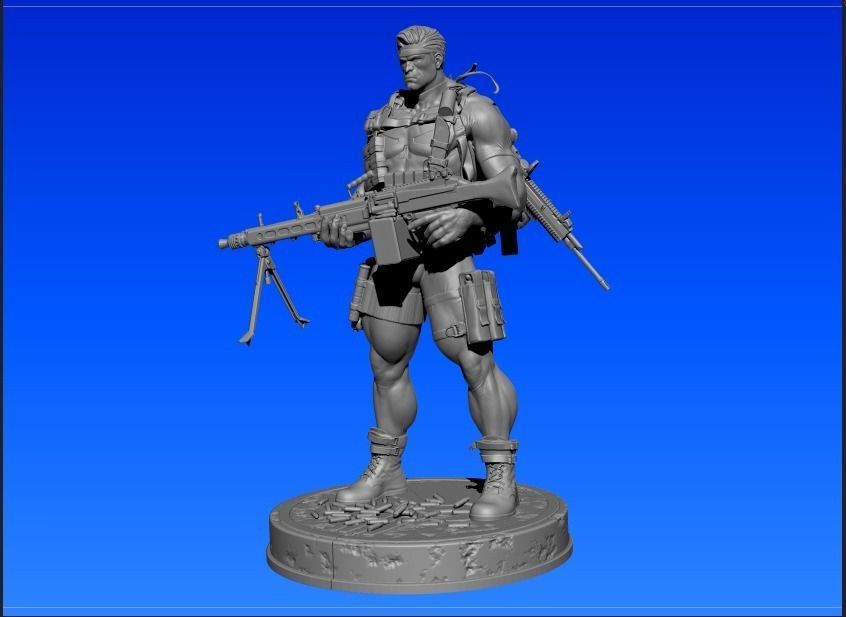 The Punisher Armory Fan Art Statue 3D print model_6