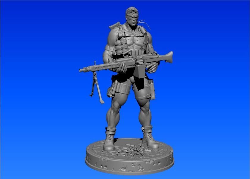 The Punisher Armory Fan Art Statue 3D print model_7