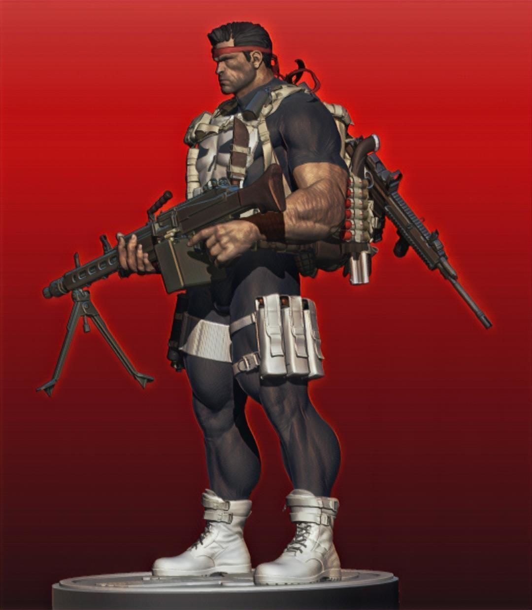 The Punisher Armory Fan Art Statue 3D print model_5