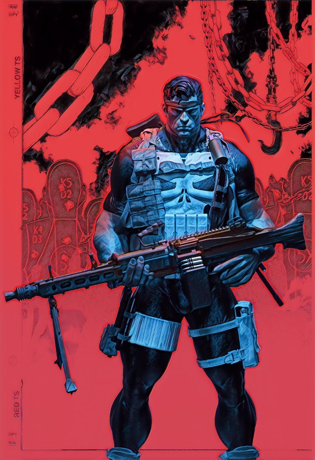 The Punisher Armory Fan Art Statue 3D print model_1