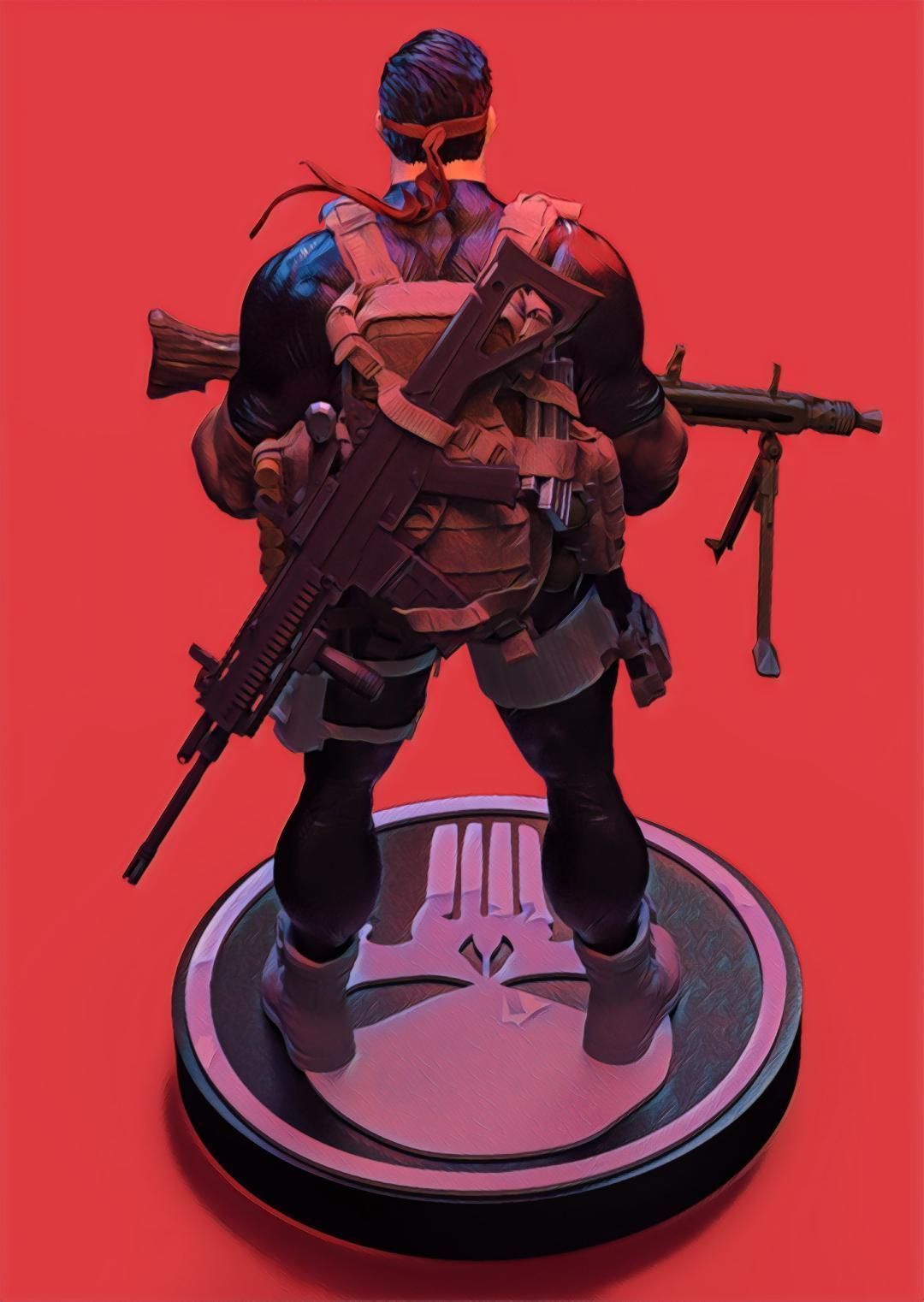 The Punisher Armory Fan Art Statue 3D print model_39