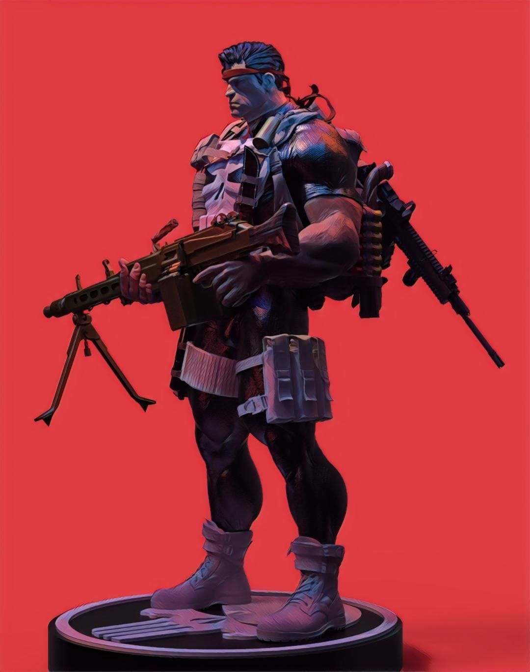 The Punisher Armory Fan Art Statue 3D print model_37