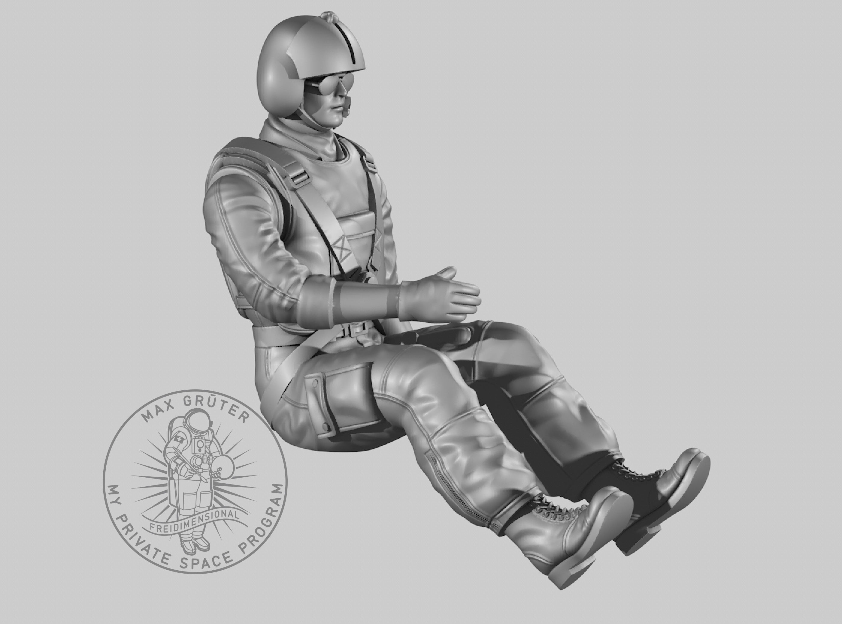 Helicopter Pilot 3D print model_2