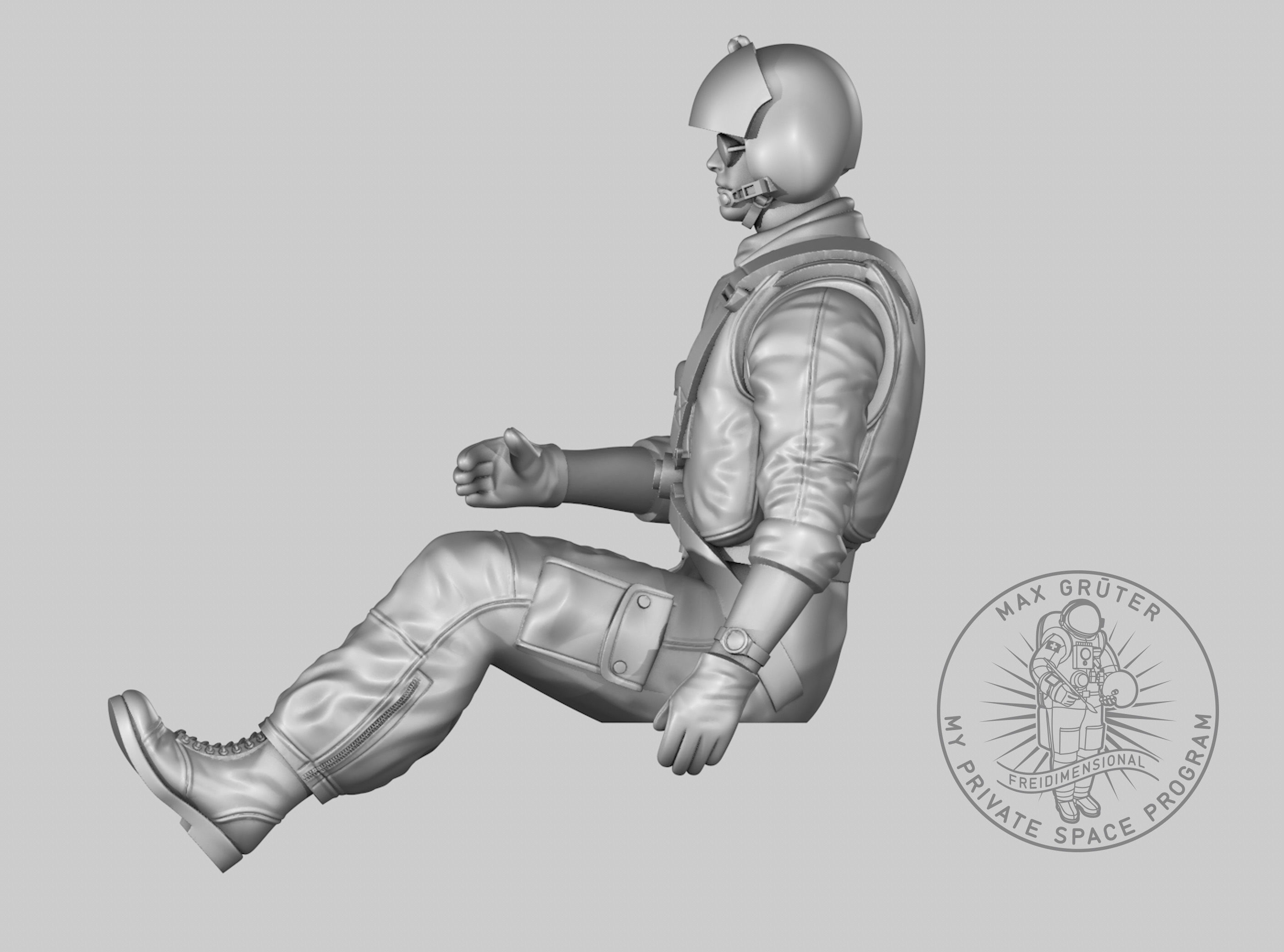 Helicopter Pilot 3D print model_4