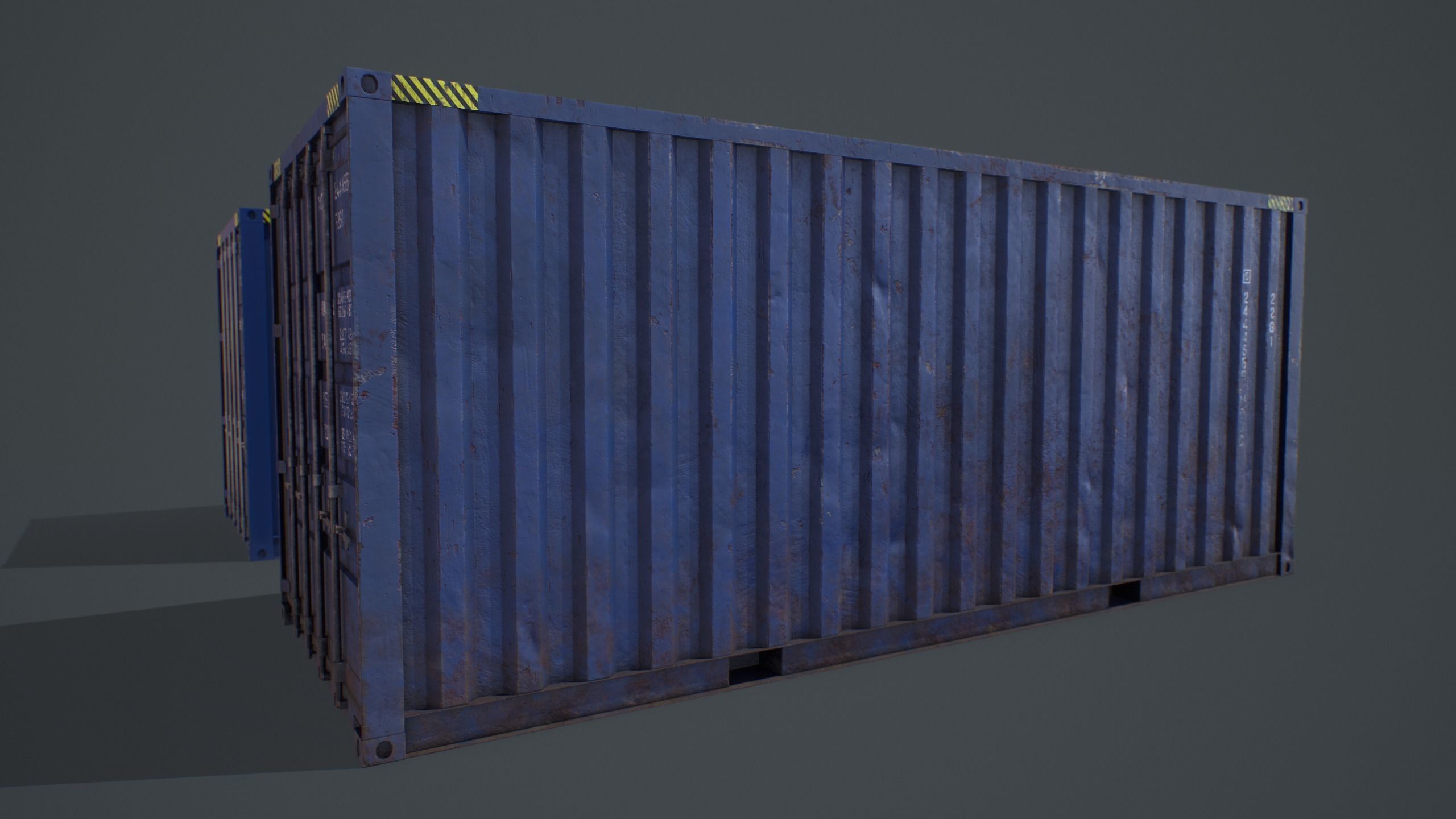 Container PBR Low-poly 3D model_3