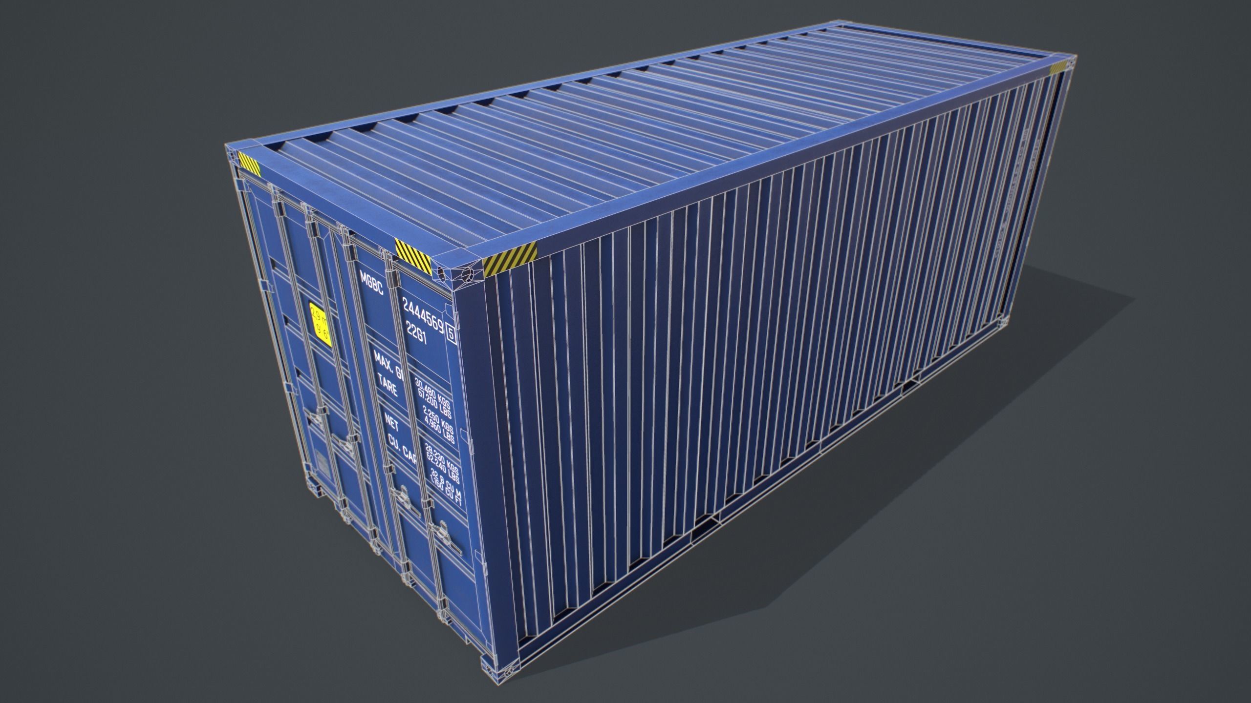 Container PBR Low-poly 3D model_7