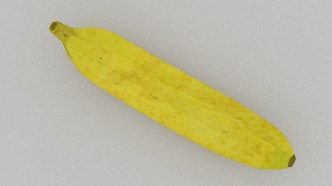 Banana low-poly 3d model Free low-poly 3D model