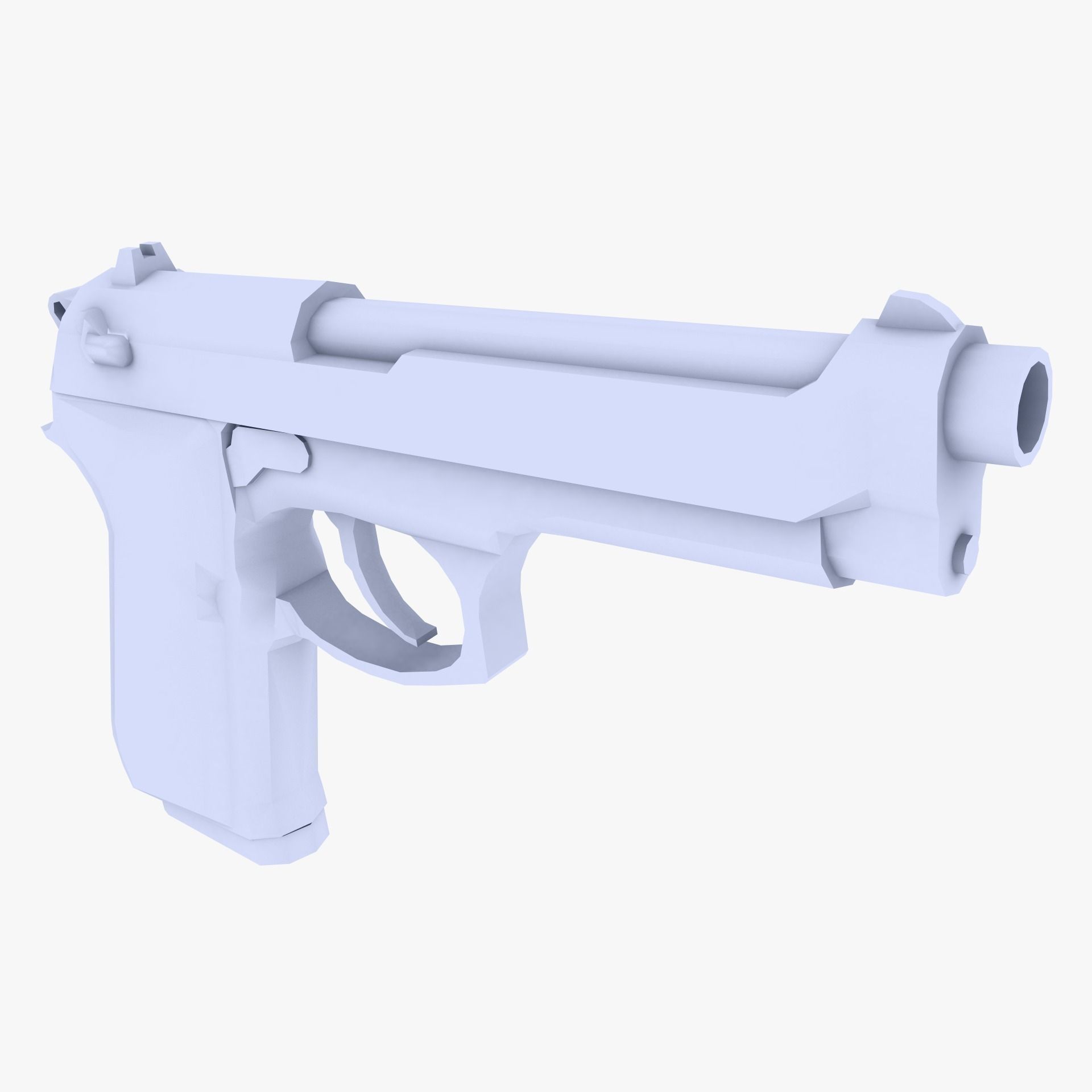 Beretta M9 Pistol Low-poly 3D model