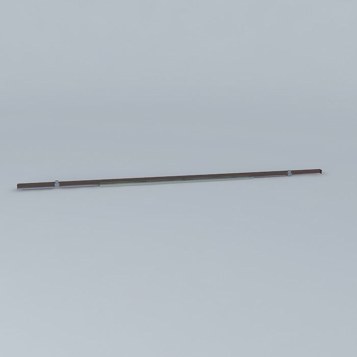 Intercontinental maglev track line- switch Free 3D model_2