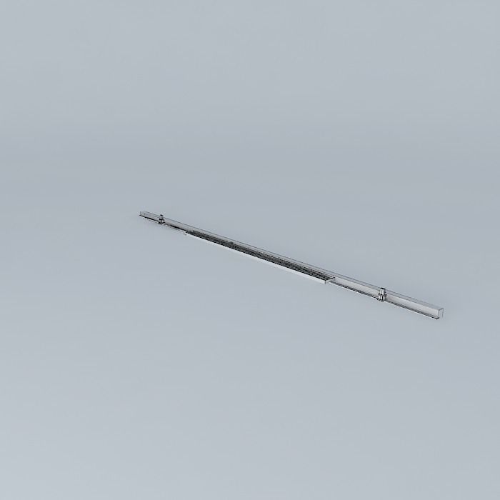 Intercontinental maglev track line- switch Free 3D model_4