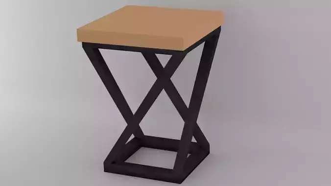 Chair table with base and wooden top