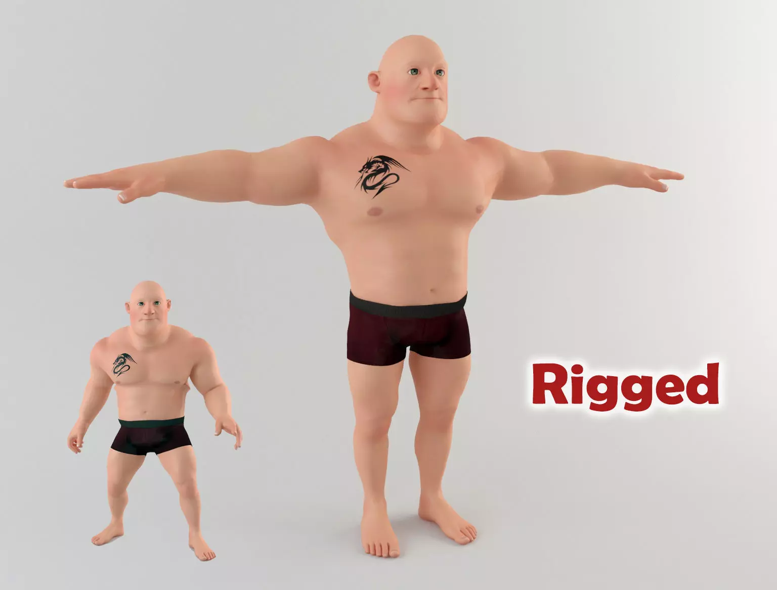 Cartoon Man 6 3D model_0