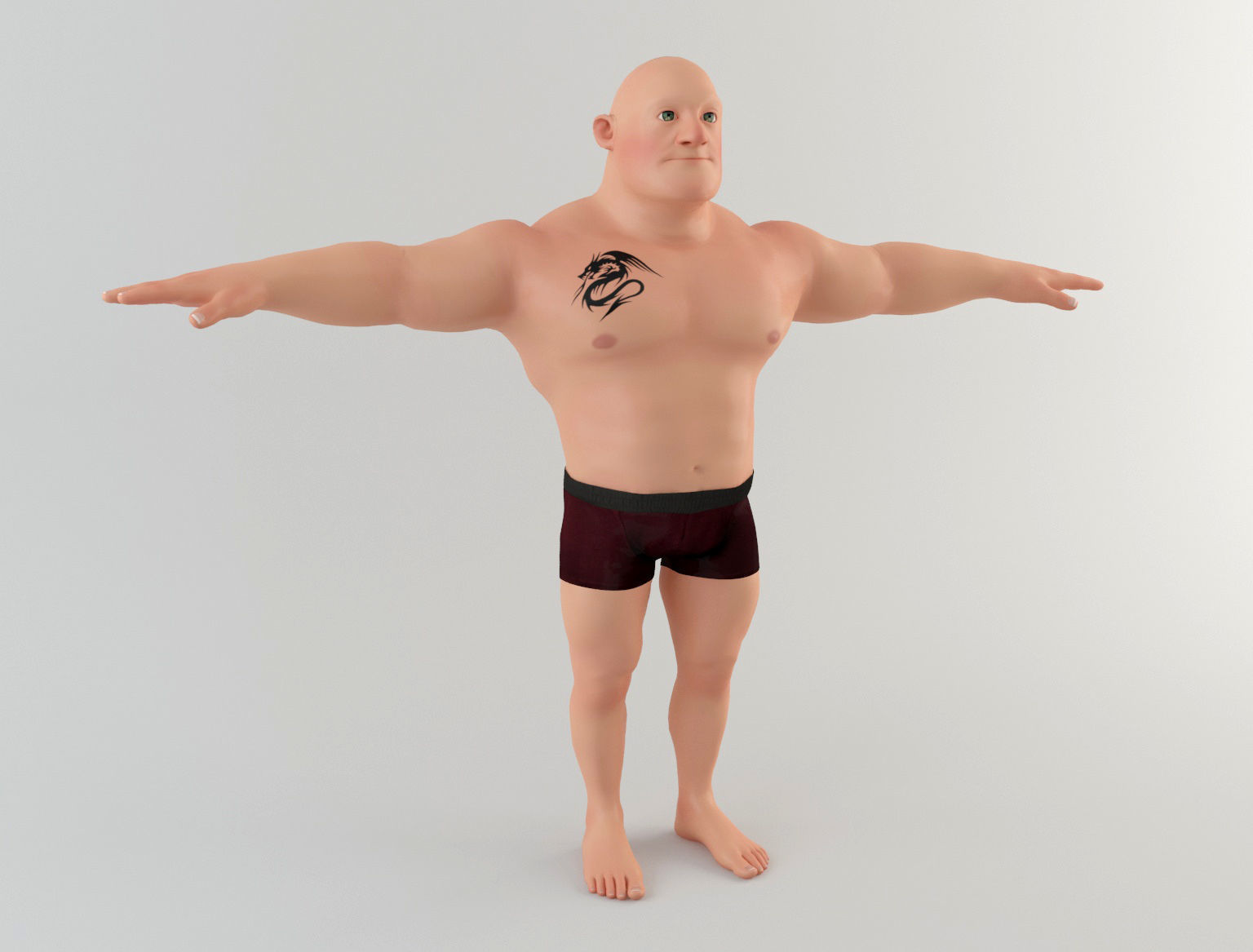Cartoon Man 6 3D model_6