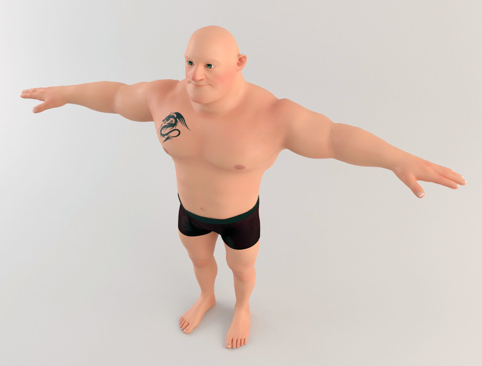 Cartoon Man 6 3D model_4