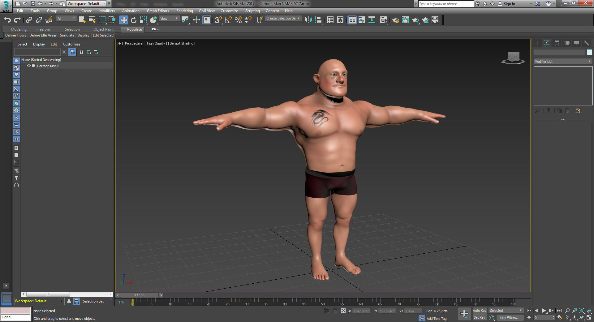 Cartoon Man 6 3D model_8