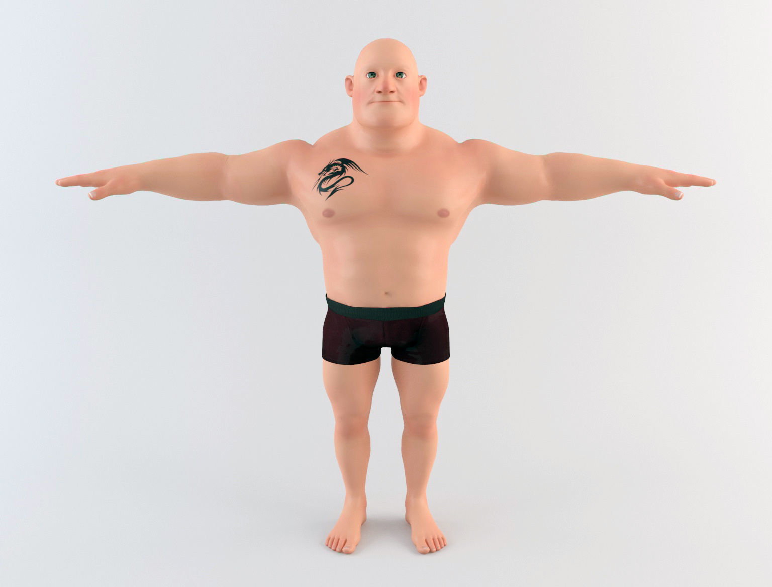 Cartoon Man 6 3D model_1