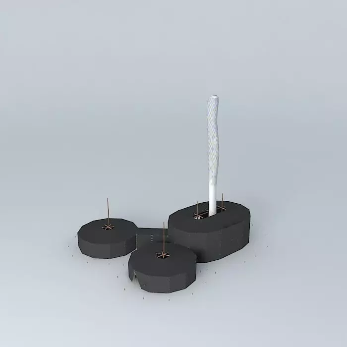 Jurtenburg candle stand with two candles Free 3D model
