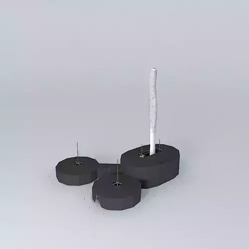 Jurtenburg candle stand with two candles