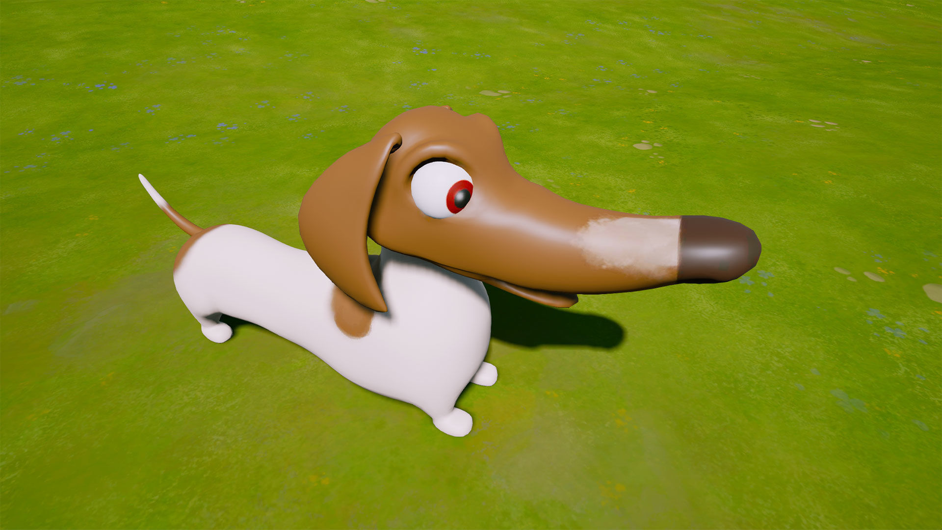 Cartoon Dog Low-poly 3D model_7