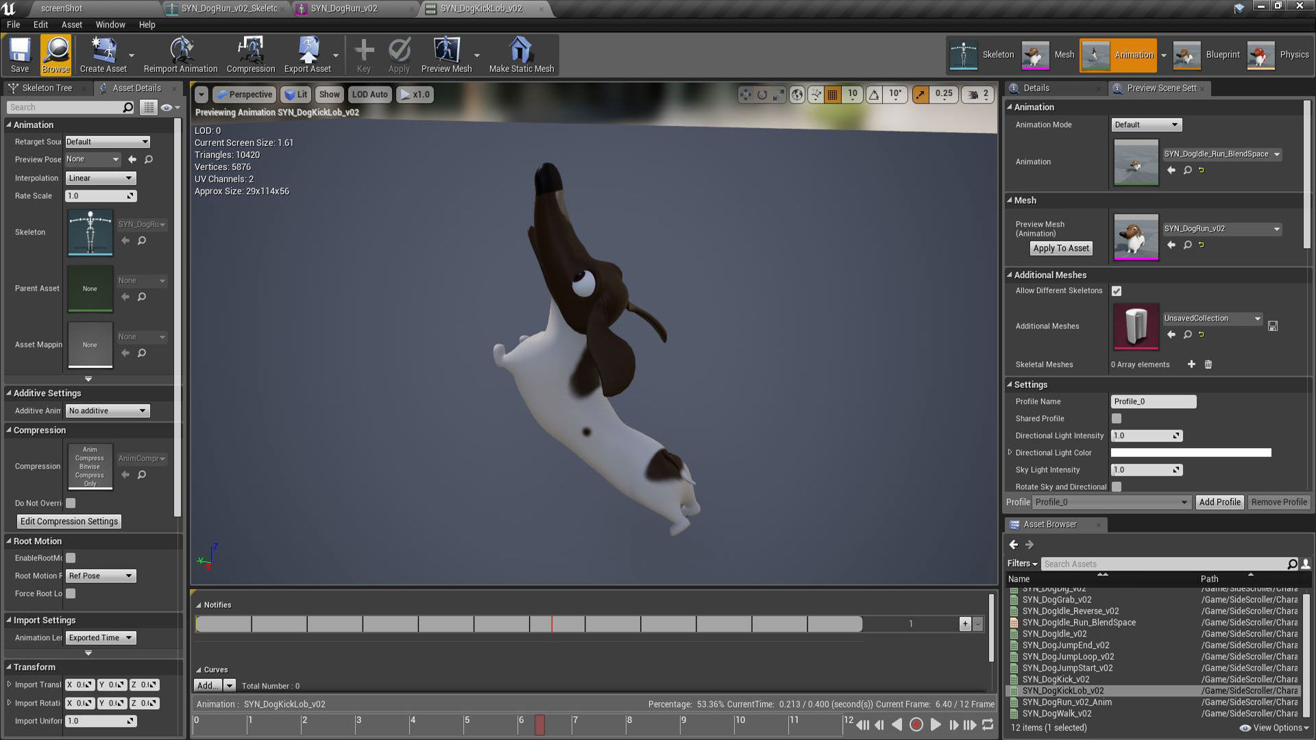 Cartoon Dog Low-poly 3D model_9