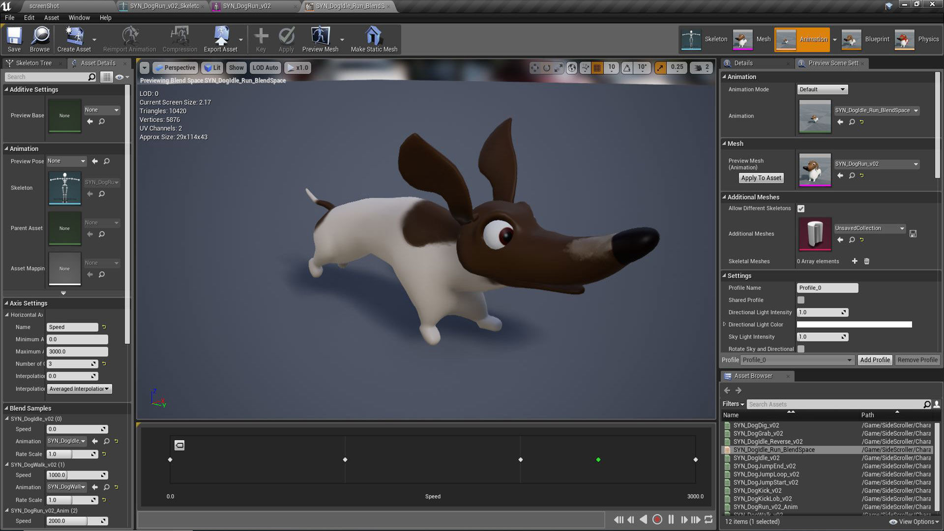 Cartoon Dog Low-poly 3D model_11