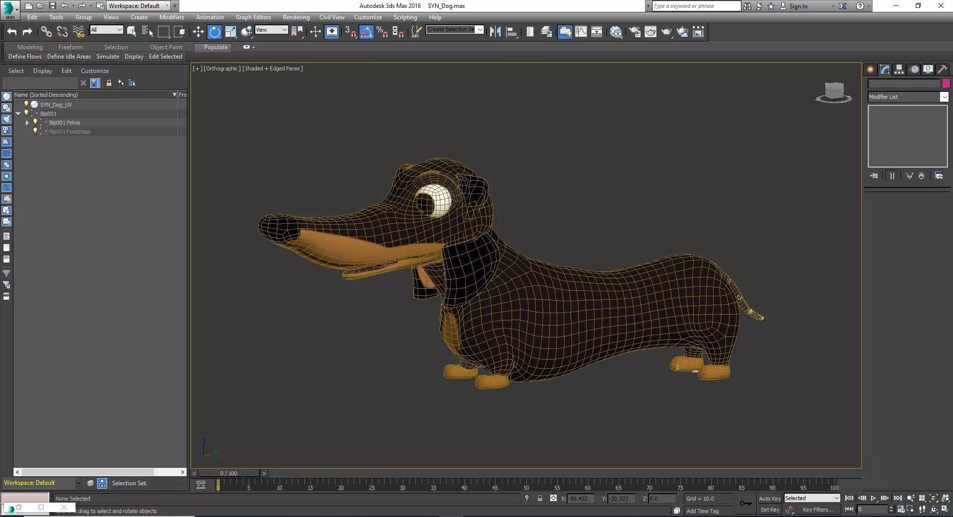 Cartoon Dog Low-poly 3D model_0