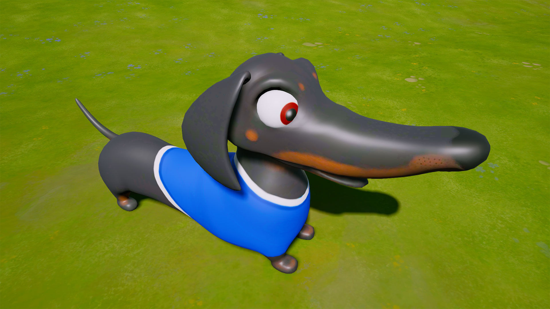 Cartoon Dog Low-poly 3D model_12