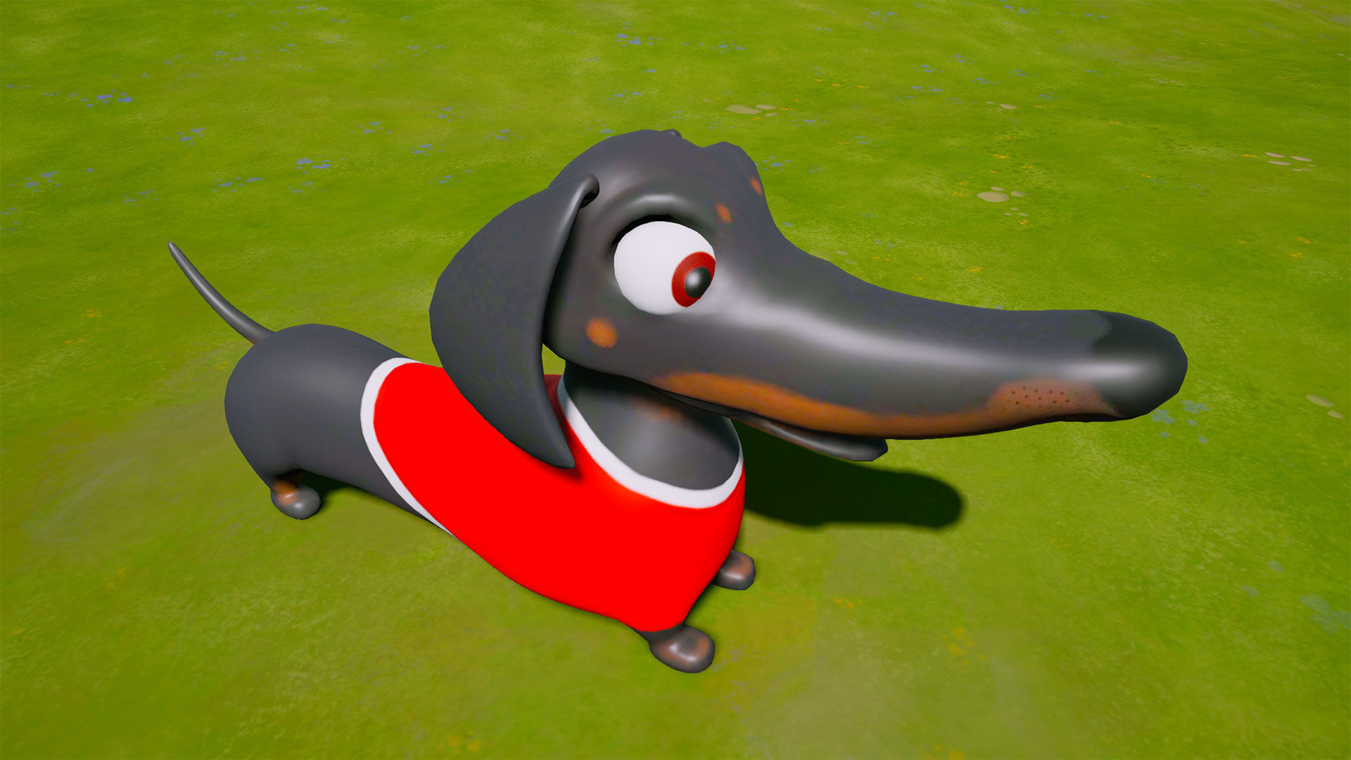 Cartoon Dog Low-poly 3D model_13