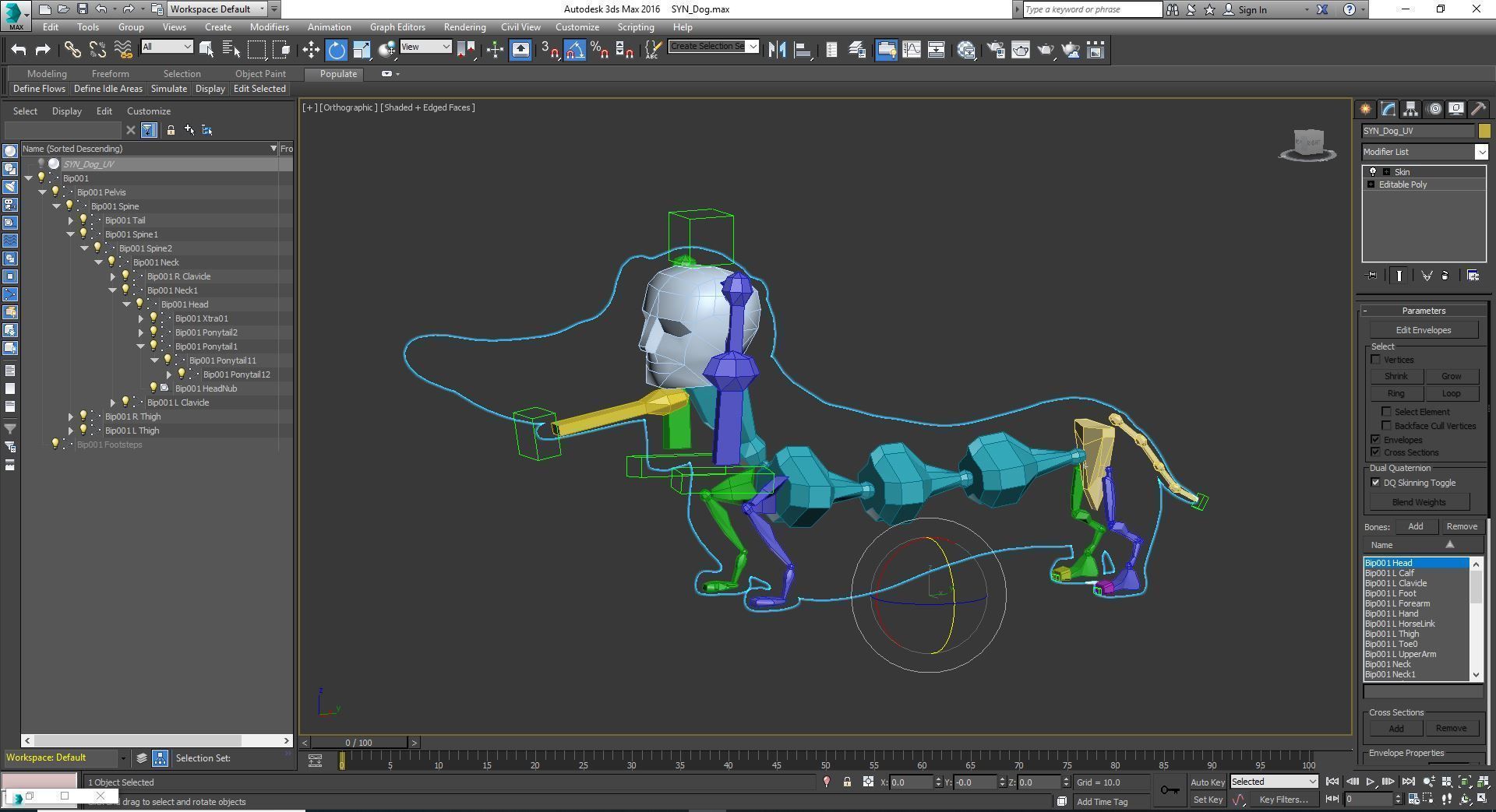 Cartoon Dog Low-poly 3D model_2