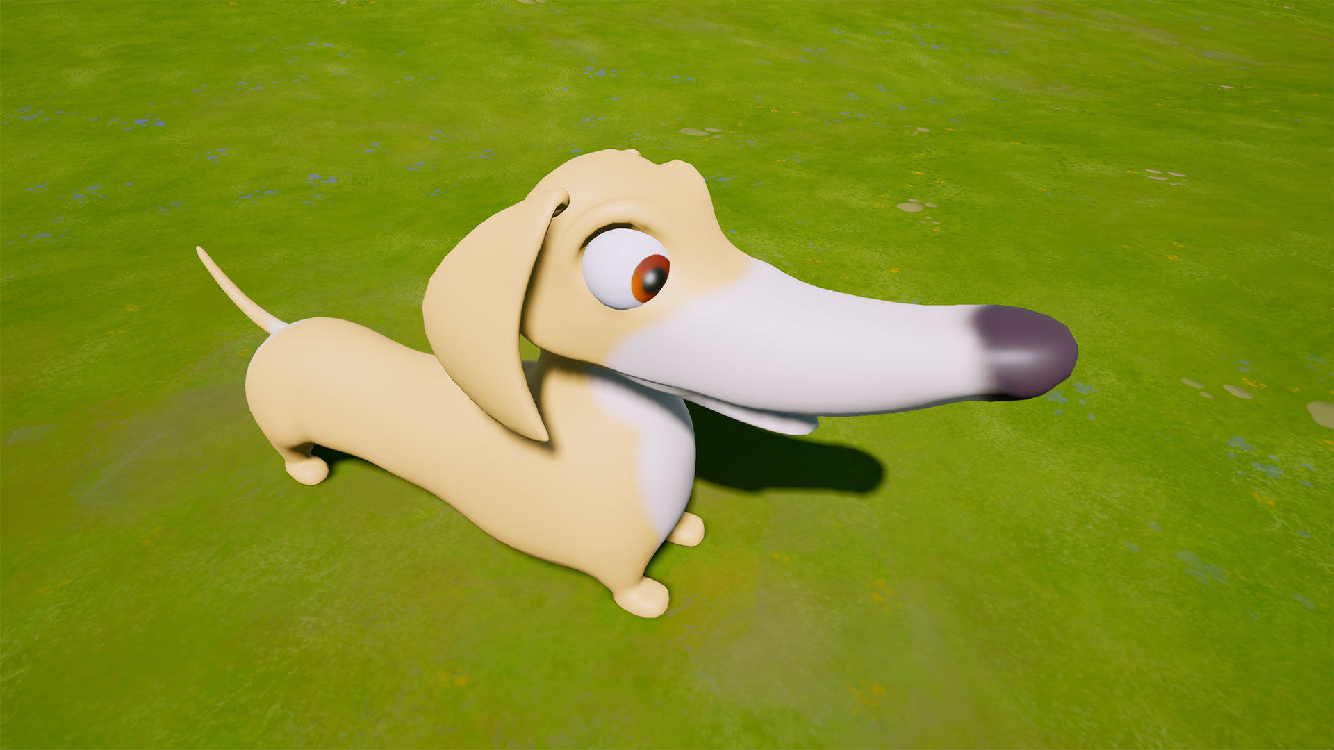 Cartoon Dog Low-poly 3D model_6