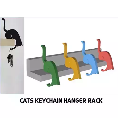 CATS KEYCHAIN HANGER RACK