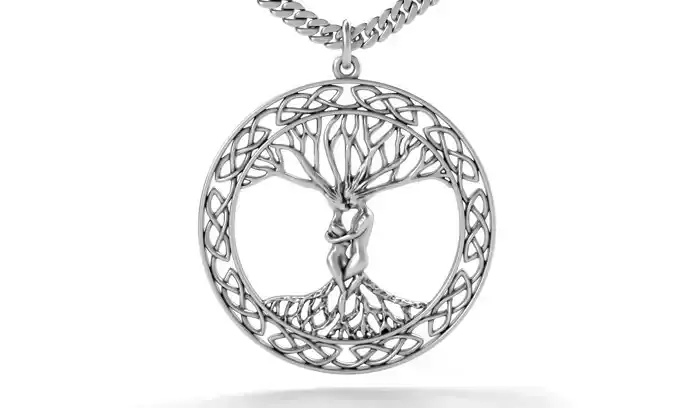 tree of life silver pendant 3D print model
