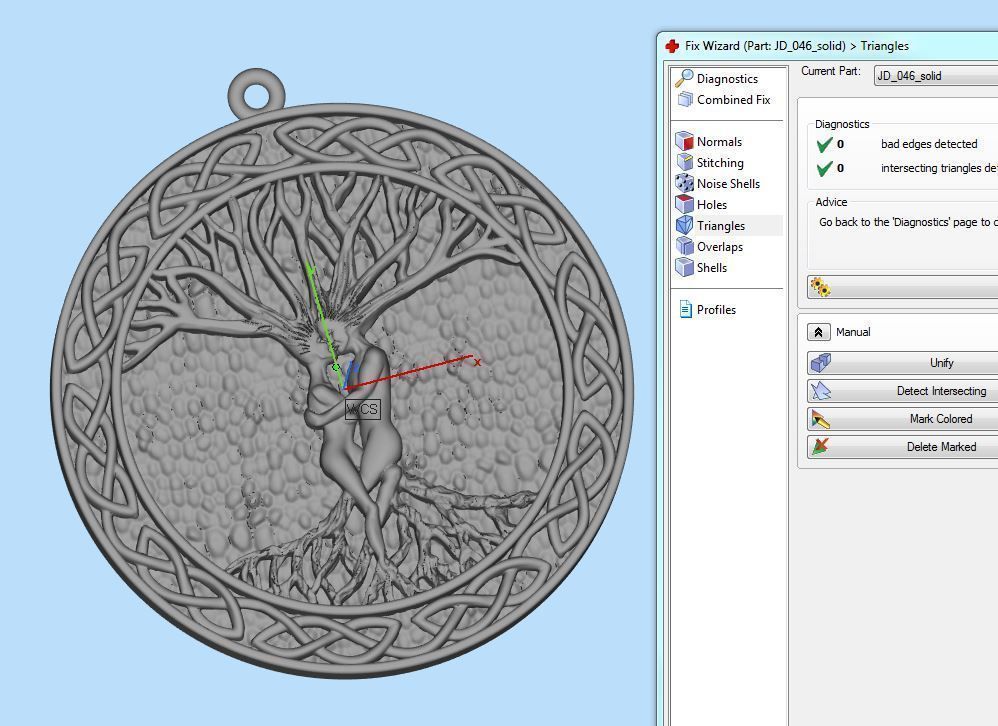 tree of life silver pendant 3D print model_7